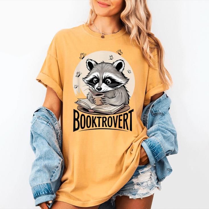 Booktrovert Raccoon Reading And Coffee For Book Lover Women's Comfort Colors T-Shirt Booktrovert Raccoon Reading And Coffee For Book Lover Women's Comfort Colors T-Shirt