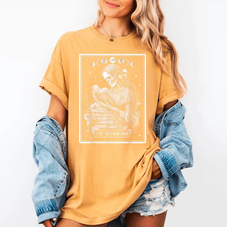 The Bookworm Book Reader Reading Tarot Card Witchy Moon Women's Comfort Colors T-Shirt