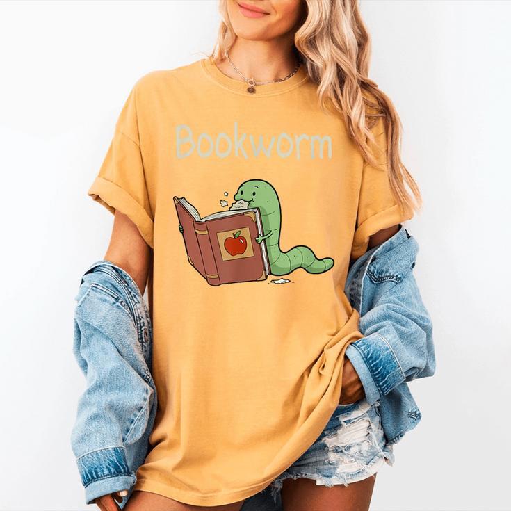 Bookworm Worm Reading Book Lover Read Books Librarian Women's Comfort Colors T-Shirt