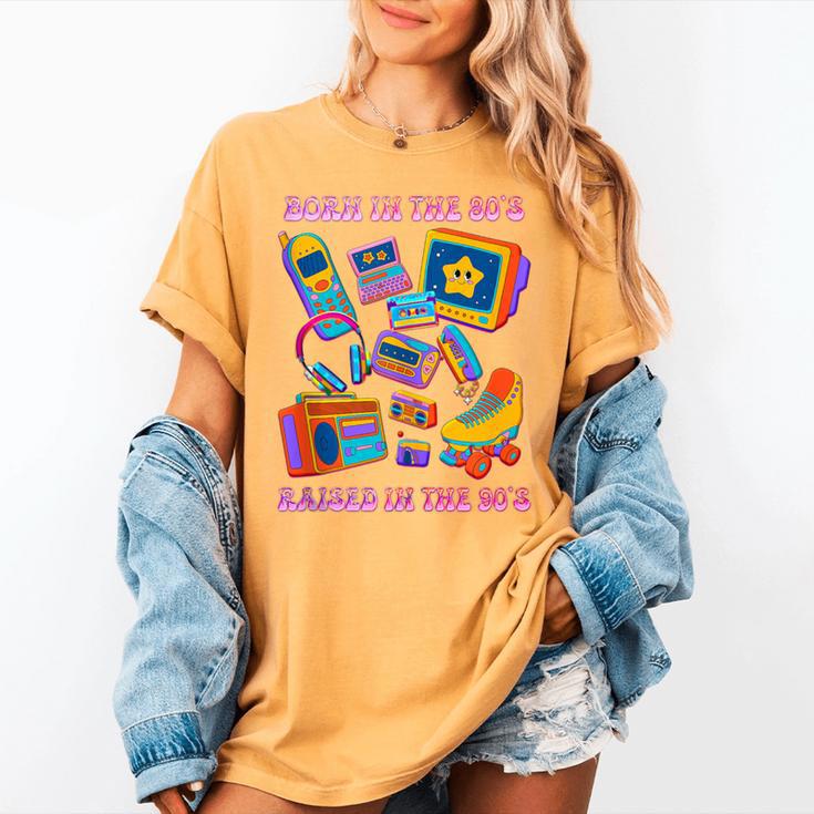 Born In The 80s Raised In The 90s Nostalgia Retro Memories Women's Comfort Colors T-Shirt