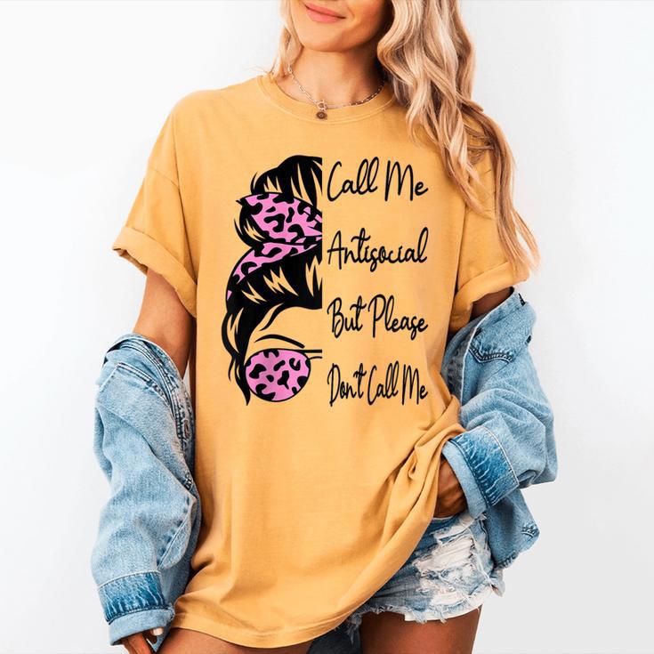 Call Me Antisocial But Please Don't Call Me Introvert Raglan Baseball Tee Women's Comfort Colors T-Shirt