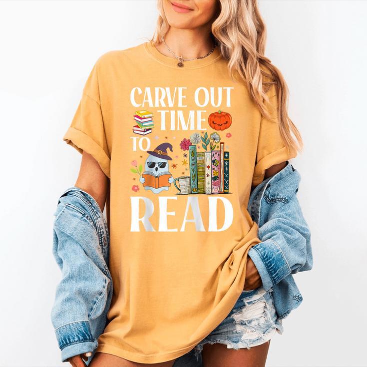 Carve Out Time To Read Halloween Ghost Books Raglan Baseball Tee Women's Comfort Colors T-Shirt Carve Out Time To Read Halloween Ghost Books Raglan Baseball Tee Women's Comfort Colors T-Shirt