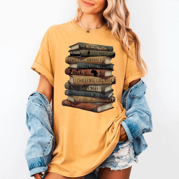 Celebrating History Month Floral Books Teacher Women's Comfort Colors T-Shirt