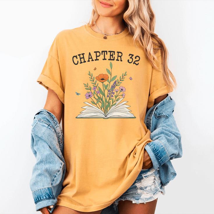 Chapter 32- Book Lovers & Readers 32nd Birthday Wildflowers Premium Tri-Blend Women's Comfort Colors T-Shirt