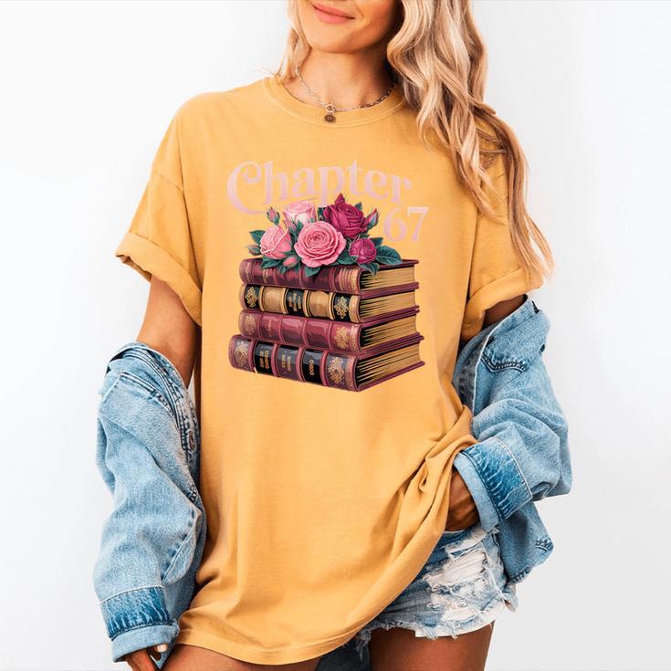 Chapter 67 Floral Book Stack Women's Comfort Colors T-Shirt
