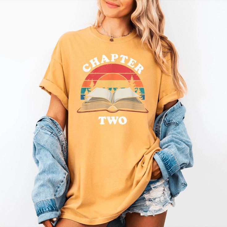 Chapter Two Book Reading 2nd Birthday 2 Year Old Women's Comfort Colors T-Shirt