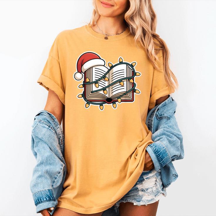 Christmas Book Festive Holiday Xmas Women's Comfort Colors T-Shirt