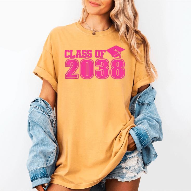 Class Of 2038 Pink Girls Growing Up School Memory Graduation Women's Comfort Colors T-Shirt