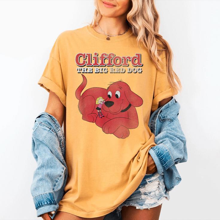 Clifford The Big Red Dog Clifford And Emily Book Cover Women's Comfort Colors T-Shirt