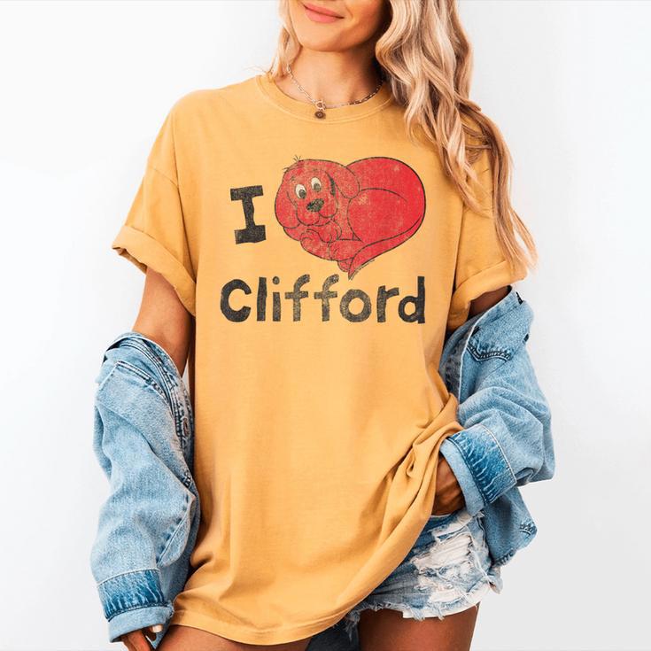 Clifford The Big Red Dog I Heart Clifford Childrens Books Women's Comfort Colors T-Shirt