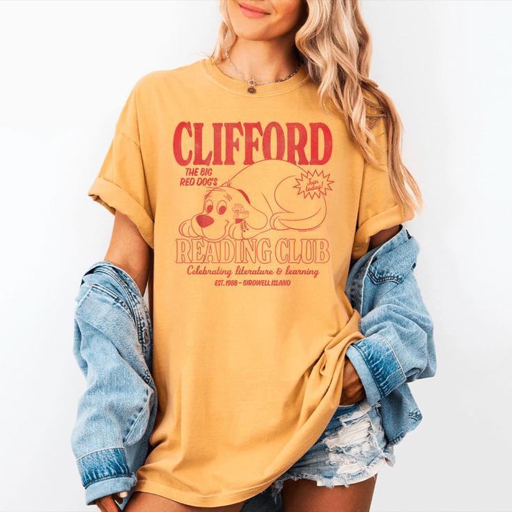 Clifford The Big Red Dog Reading Club Est 1988 Kids Books Women's Comfort Colors T-Shirt