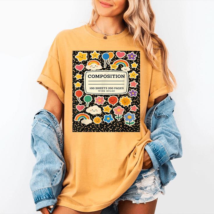 Composition Notebook Costume Teacher Matching Halloween Book Women's Comfort Colors T-Shirt Composition Notebook Costume Teacher Matching Halloween Book Women's Comfort Colors T-Shirt