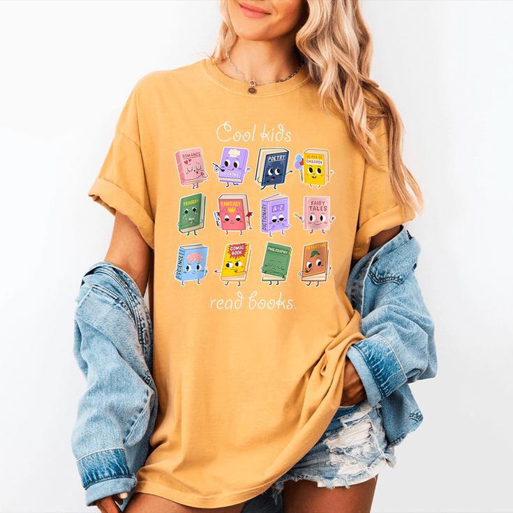 Cool Kids Read Books School Librarian Reading Teacher Women's Comfort Colors T-Shirt