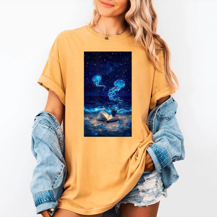 Cosmic Botanical Book Lover Reading Women's Comfort Colors T-Shirt Cosmic Botanical Book Lover Reading Women's Comfort Colors T-Shirt