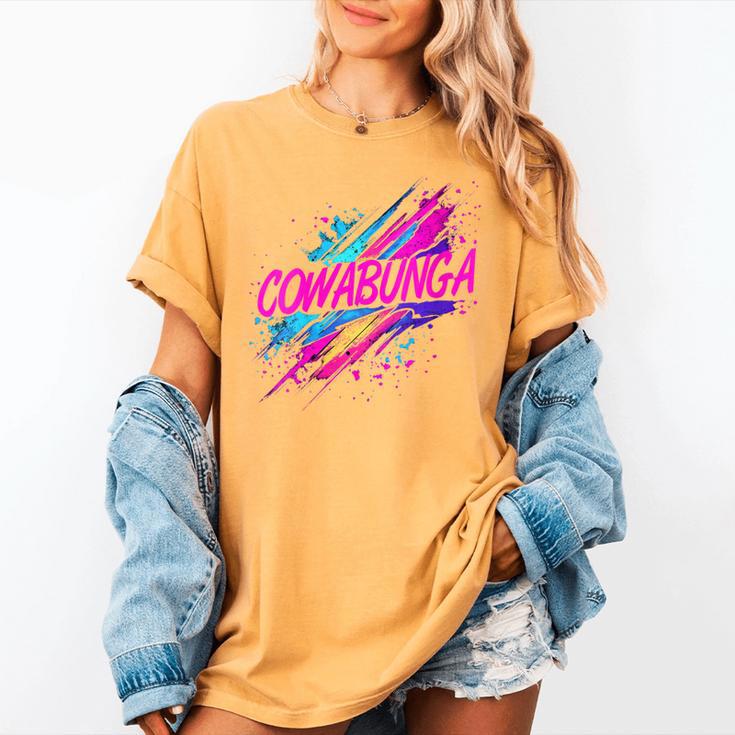 Cowabunga Retro 80s 90s Nostalgia Slang Neon Grunge Art Women's Comfort Colors T-Shirt