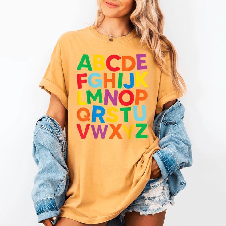 Cute ABCs Shirt Alphabet Colorful Letters Reading Books Kids Women's Comfort Colors T-Shirt