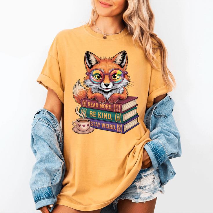 Cute Nerdy Fox Read Books Be Kind Stay Weird Book Club Premium Tri-Blend Women's Comfort Colors T-Shirt Cute Nerdy Fox Read Books Be Kind Stay Weird Book Club Premium Tri-Blend Women's Comfort Colors T-Shirt