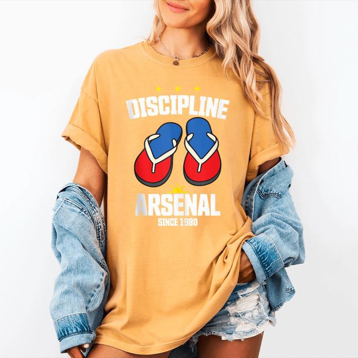 Discipline Arsenal Pinoy Nostalgia Filipino Tsinelas Women's Comfort Colors T-Shirt Discipline Arsenal Pinoy Nostalgia Filipino Tsinelas Women's Comfort Colors T-Shirt