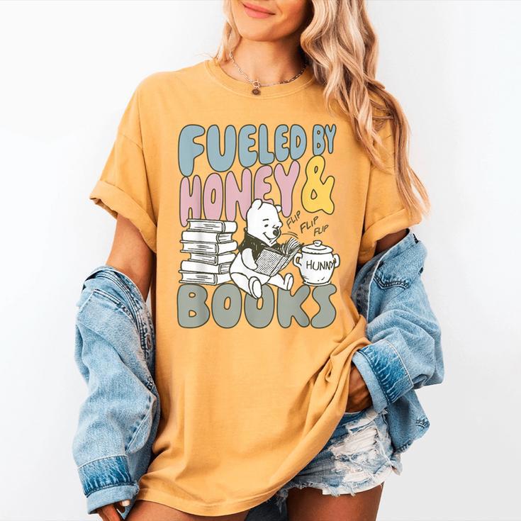 Disney Winnie The Pooh Fueled By Honey & Books Sketch Women's Comfort Colors T-Shirt