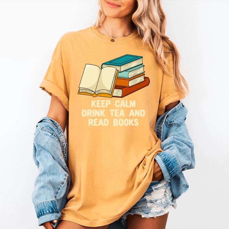 Drink Tea And Read Books Reading Bookworm Literature Women's Comfort Colors T-Shirt Drink Tea And Read Books Reading Bookworm Literature Women's Comfort Colors T-Shirt