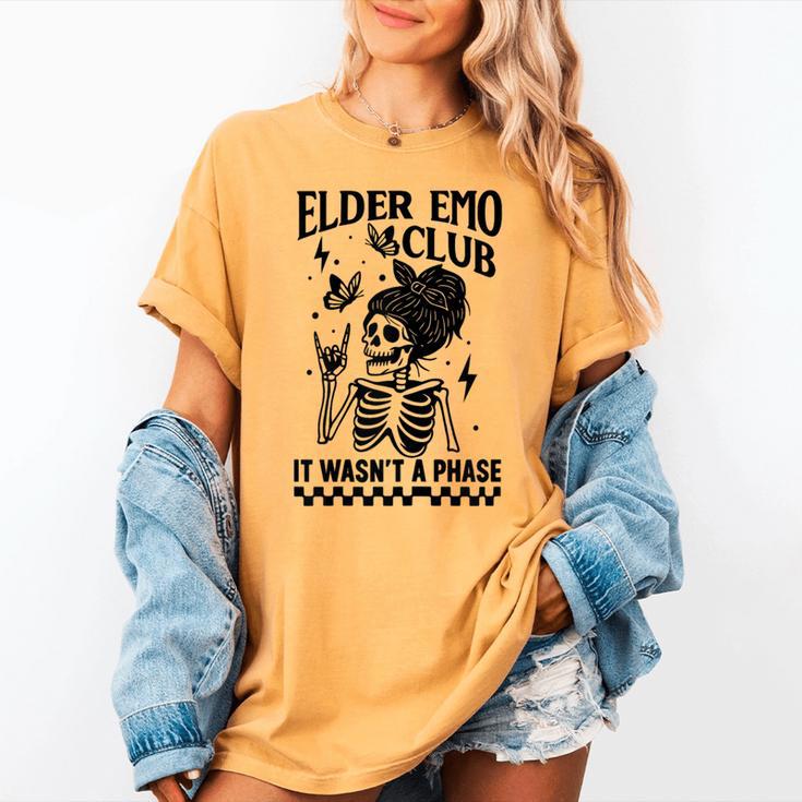 Elder Emo Club Skeleton Nostalgia It Wasn't a Phase Mom Women's Comfort Colors T-Shirt