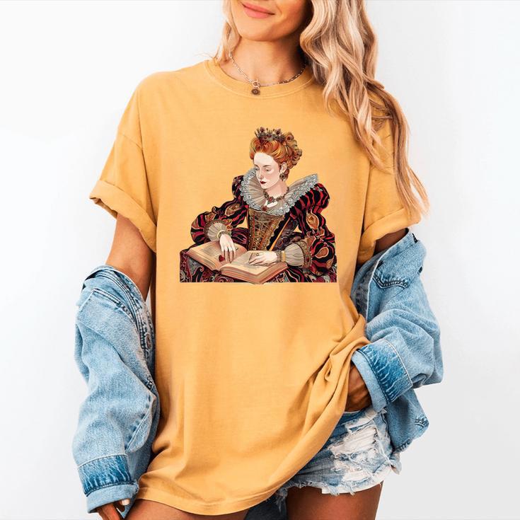 Elizabeth I Reading A Book Women's Comfort Colors T-Shirt Elizabeth I Reading A Book Women's Comfort Colors T-Shirt