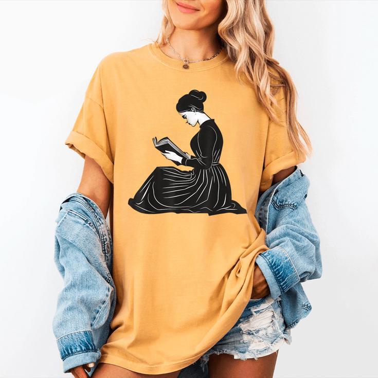 Emily Dickinson Reading A Book Women's Comfort Colors T-Shirt