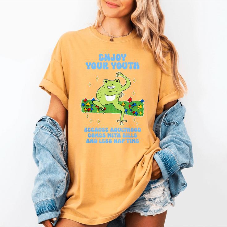 Enjoy Adulthood Comes With Bills Nostalgia Regret Women's Comfort Colors T-Shirt