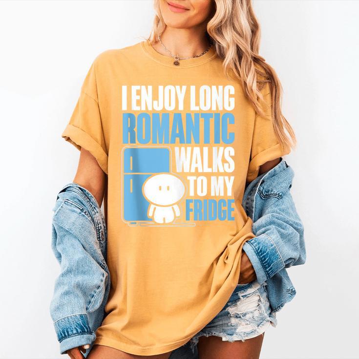 I Enjoy Long Romantic Walks To My Fridge Introvert Women's Comfort Colors T-Shirt