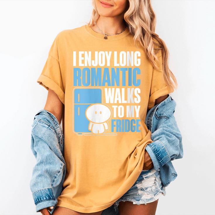 I Enjoy Long Romantic Walks To My Fridge Introvert Women's Comfort Colors T-Shirt
