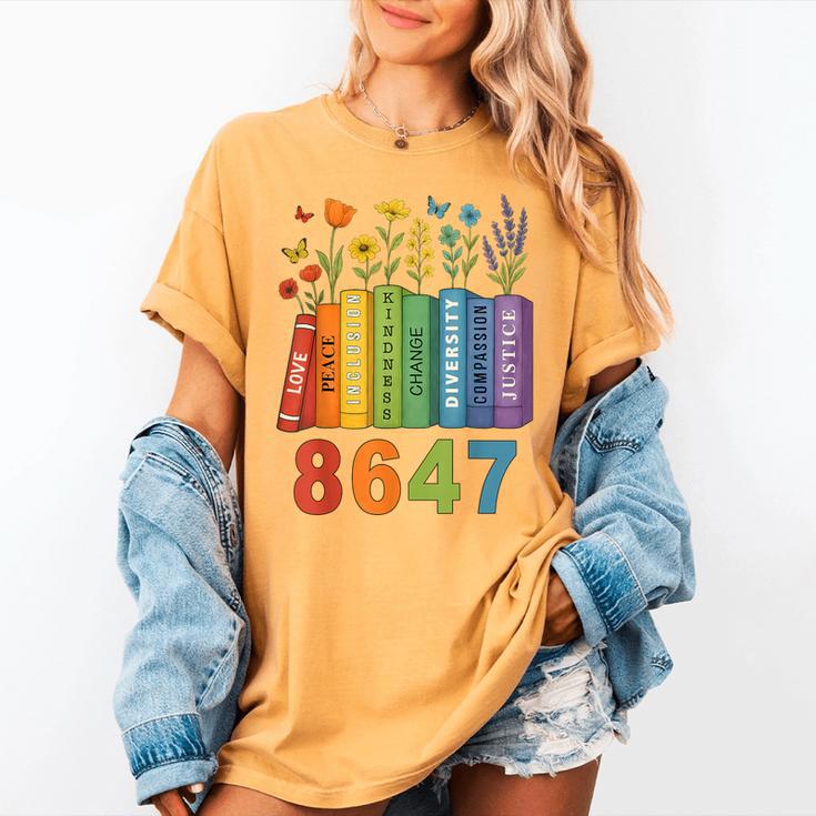 Equal Rights Book Flower Resist 86 47 Feminist Women Rights Women's Comfort Colors T-Shirt