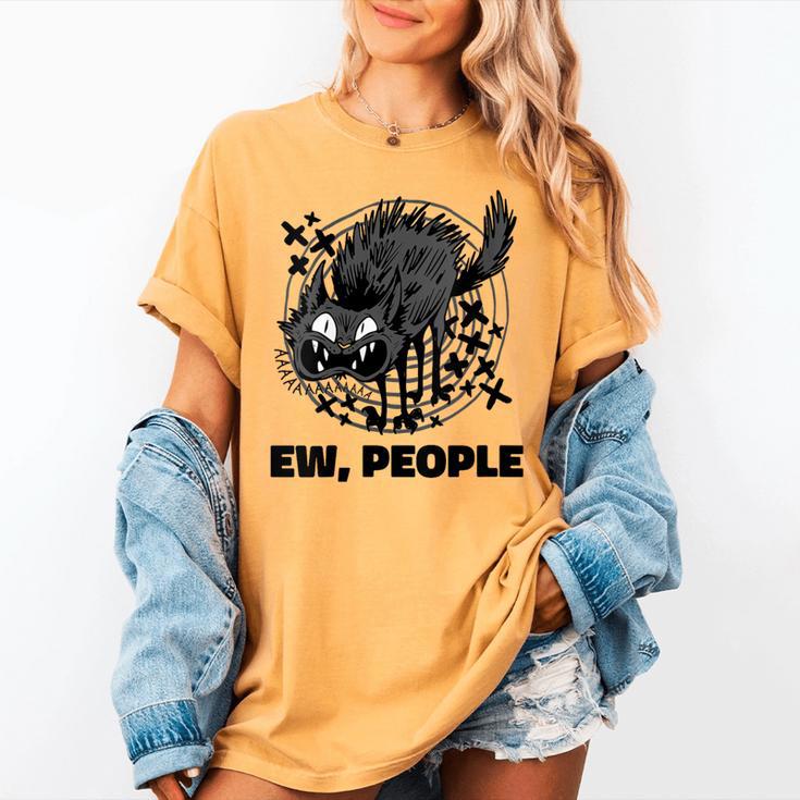 Ew People Introvert Cat Lover Crazy Cats Lady Women's Comfort Colors T-Shirt