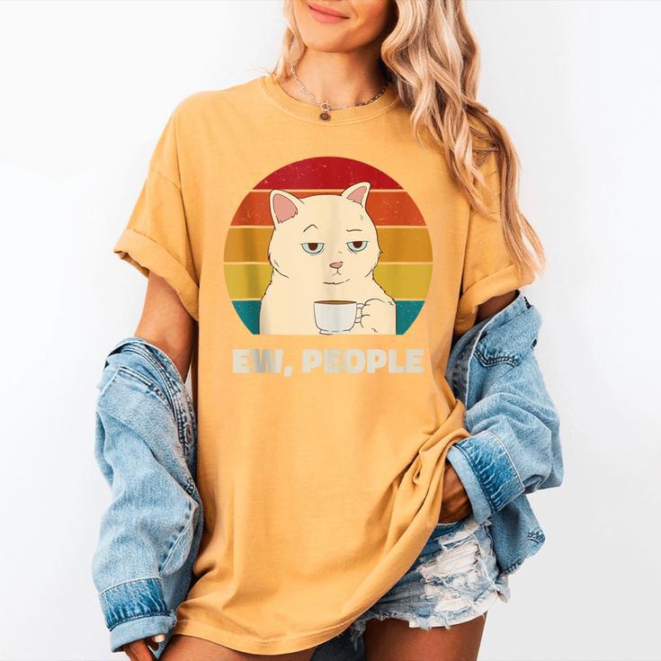 Ew People Introvert Cat Lover Crazy Colorful Cat Lady Women's Comfort Colors T-Shirt Ew People Introvert Cat Lover Crazy Colorful Cat Lady Women's Comfort Colors T-Shirt