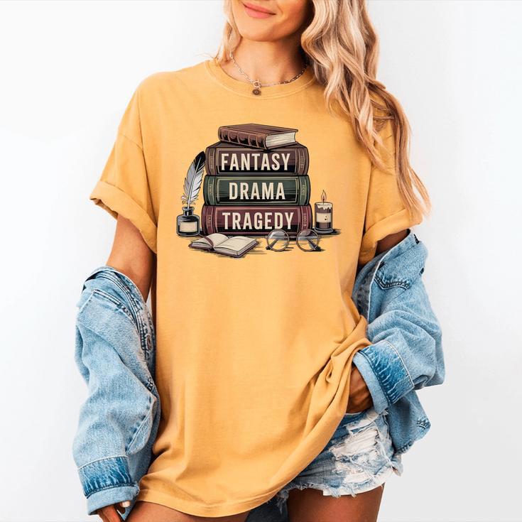 Fantasy Drama Tragedy Gothic Book Lover Bookworm Women's Comfort Colors T-Shirt