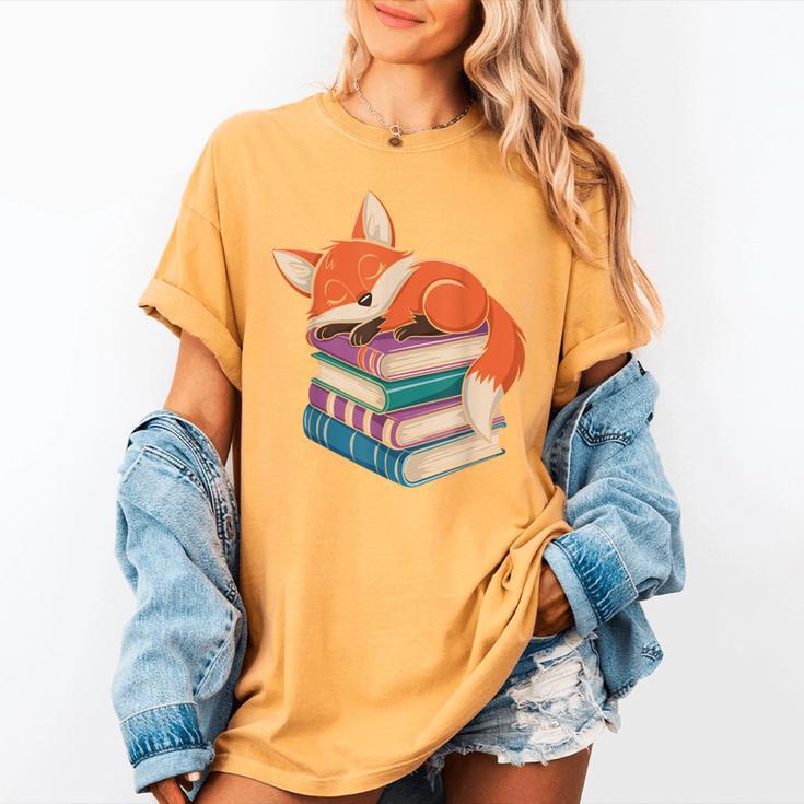 Fox Reading Book Pajama Sleep Women's Comfort Colors T-Shirt Fox Reading Book Pajama Sleep Women's Comfort Colors T-Shirt