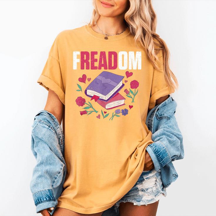 Freadom Anti Ban Books Freedom To Read Book Reading Women's Comfort Colors T-Shirt