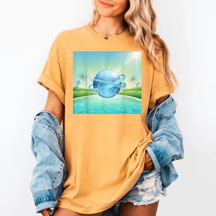 Frutiger Aero Y2k Aesthetic Palm Trees Cyber Beach World Women's Comfort Colors T-Shirt Frutiger Aero Y2k Aesthetic Palm Trees Cyber Beach World Women's Comfort Colors T-Shirt