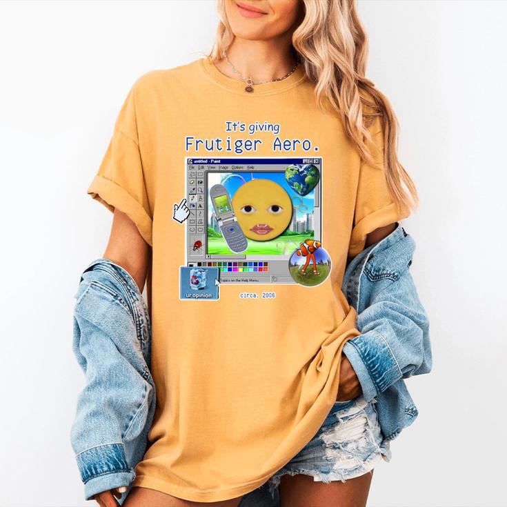 Frutiger Aero Y2K Meme Graphic 2000s Nostalgia Premium Women's Comfort Colors T-Shirt