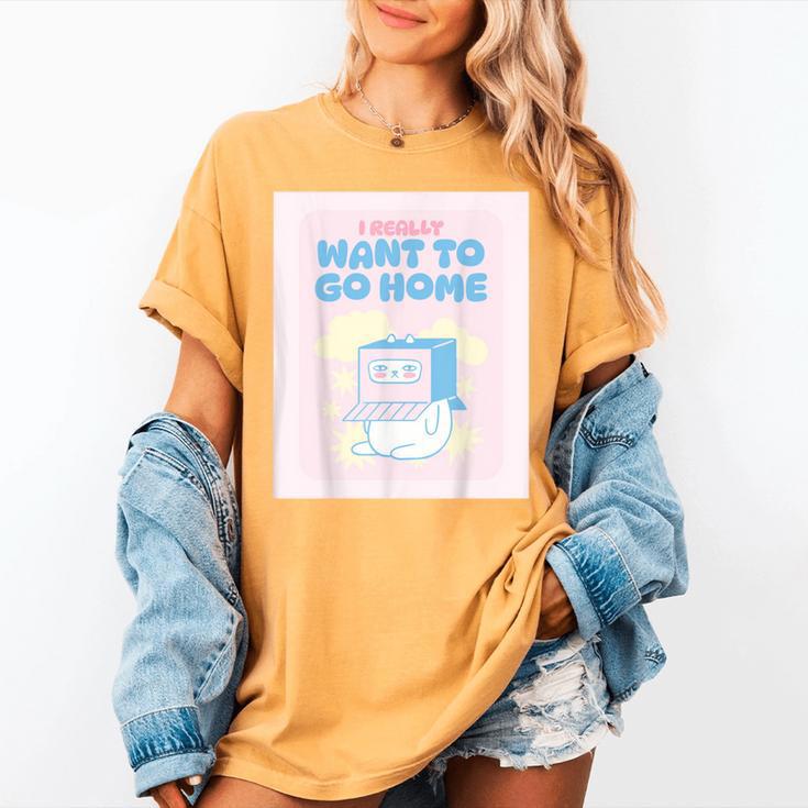 Fun Cute Introvert Cat Character Quote Men Women Women's Comfort Colors T-Shirt Fun Cute Introvert Cat Character Quote Men Women Women's Comfort Colors T-Shirt