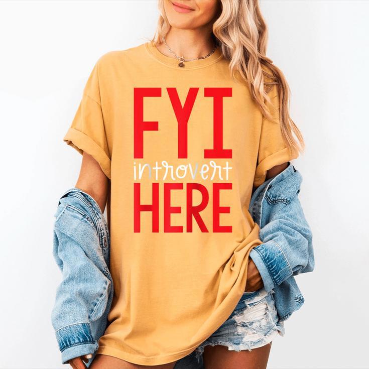 Fyi Introvert Here Raglan Baseball Tee Women's Comfort Colors T-Shirt