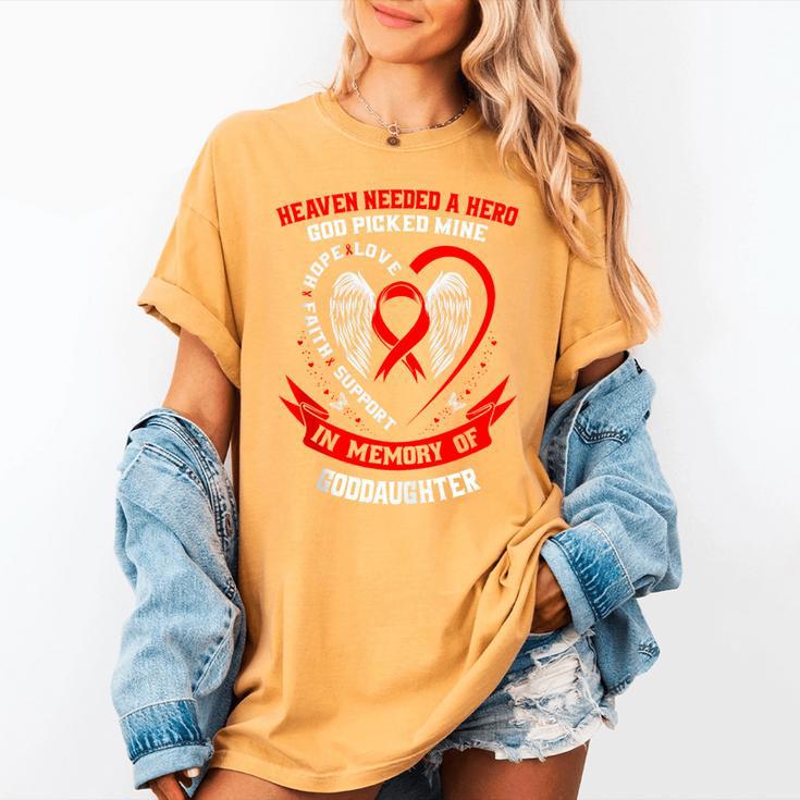 Goddaughter Heart Disease Awareness In Remembrance Memory Of Women's Comfort Colors T-Shirt Goddaughter Heart Disease Awareness In Remembrance Memory Of Women's Comfort Colors T-Shirt