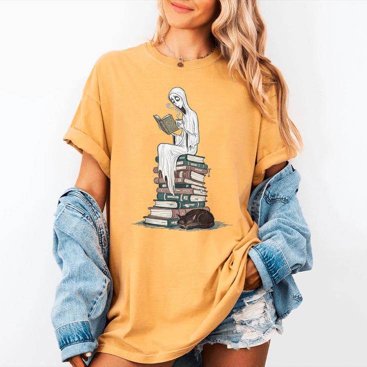 Gothic Librarian Halloween Books Tee For Teachers Women's Comfort Colors T-Shirt Gothic Librarian Halloween Books Tee For Teachers Women's Comfort Colors T-Shirt