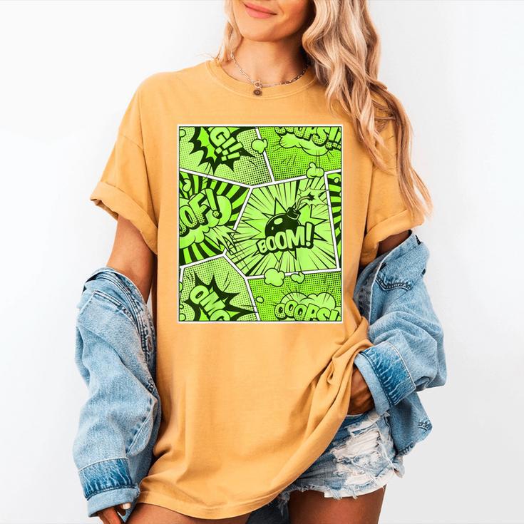 Green Comic Book Green Graphic Women's Comfort Colors T-Shirt