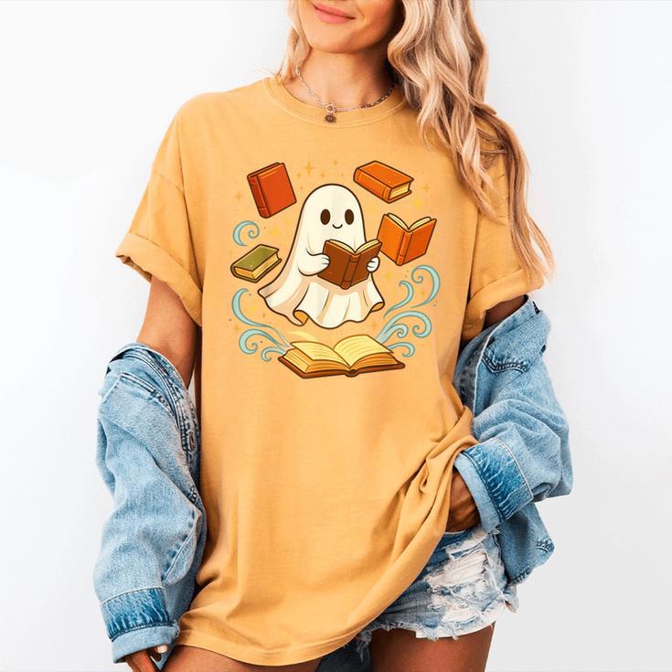 Halloween Cute Ghost Shirt Reading Books Ghost Women's Comfort Colors T-Shirt Halloween Cute Ghost Shirt Reading Books Ghost Women's Comfort Colors T-Shirt