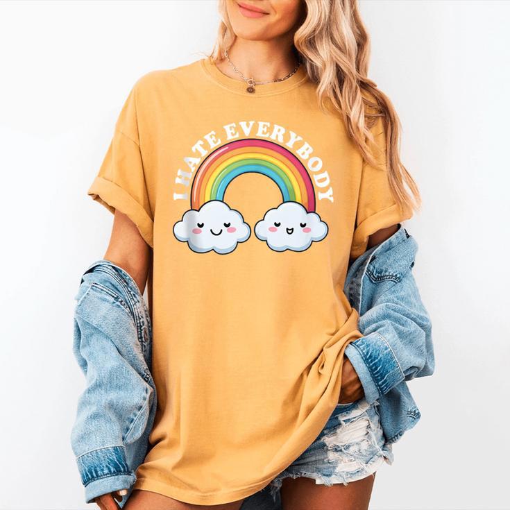 I Hate Everybody Rainbow Sarcastic Grumpy Introvert Women's Comfort Colors T-Shirt I Hate Everybody Rainbow Sarcastic Grumpy Introvert Women's Comfort Colors T-Shirt