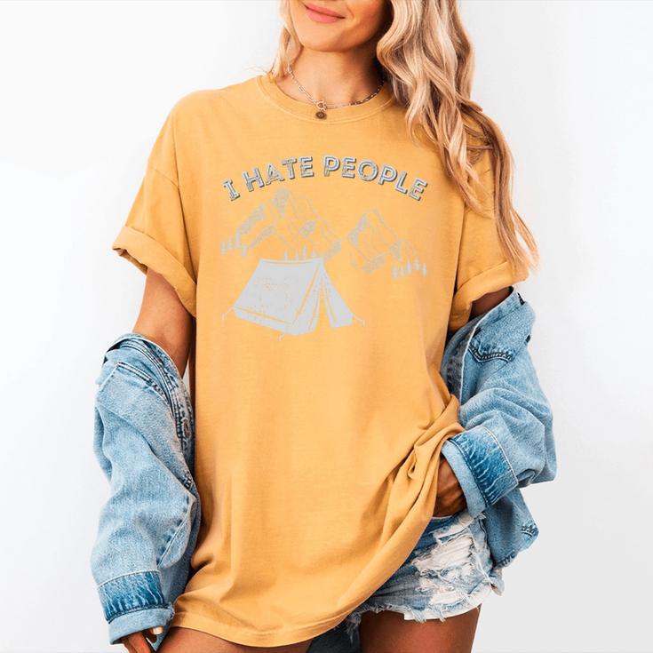 I Hate People Introvert Sarcastic I Love Camping Women's Comfort Colors T-Shirt I Hate People Introvert Sarcastic I Love Camping Women's Comfort Colors T-Shirt