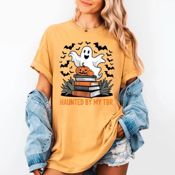 Haunted By My TBR Boo Halloween Book Lover Librarian Women's Comfort Colors T-Shirt Haunted By My TBR Boo Halloween Book Lover Librarian Women's Comfort Colors T-Shirt