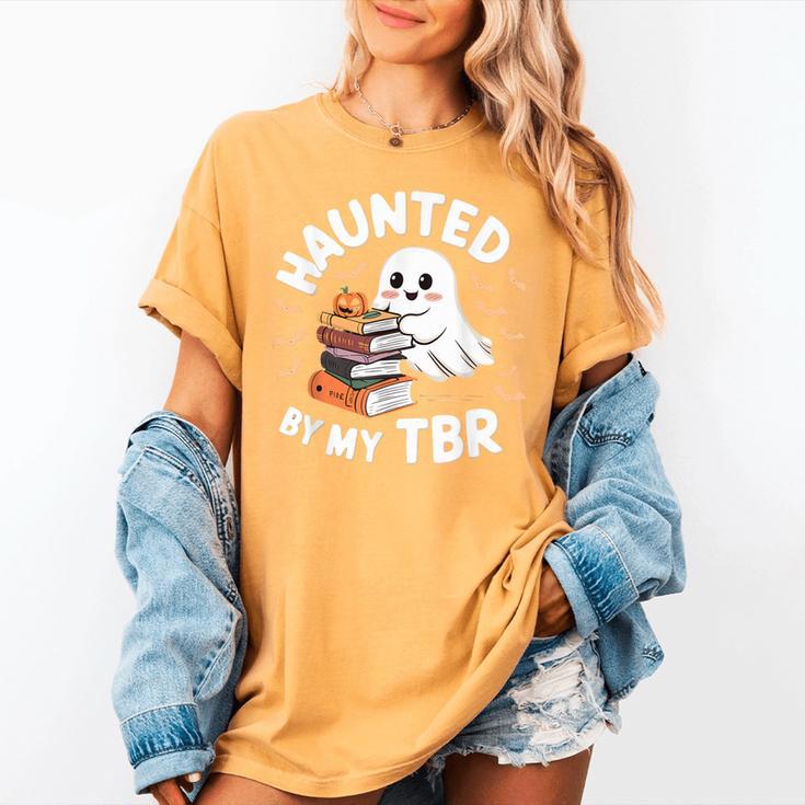 Haunted By My TBR Cute Ghost Book Reading Teacher Halloween Women's Comfort Colors T-Shirt Haunted By My TBR Cute Ghost Book Reading Teacher Halloween Women's Comfort Colors T-Shirt