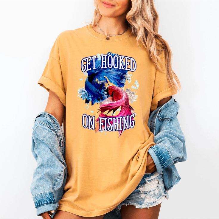 Hooked On Fishing Introvert Sayings Antisocial Quotes Women's Comfort Colors T-Shirt Hooked On Fishing Introvert Sayings Antisocial Quotes Women's Comfort Colors T-Shirt