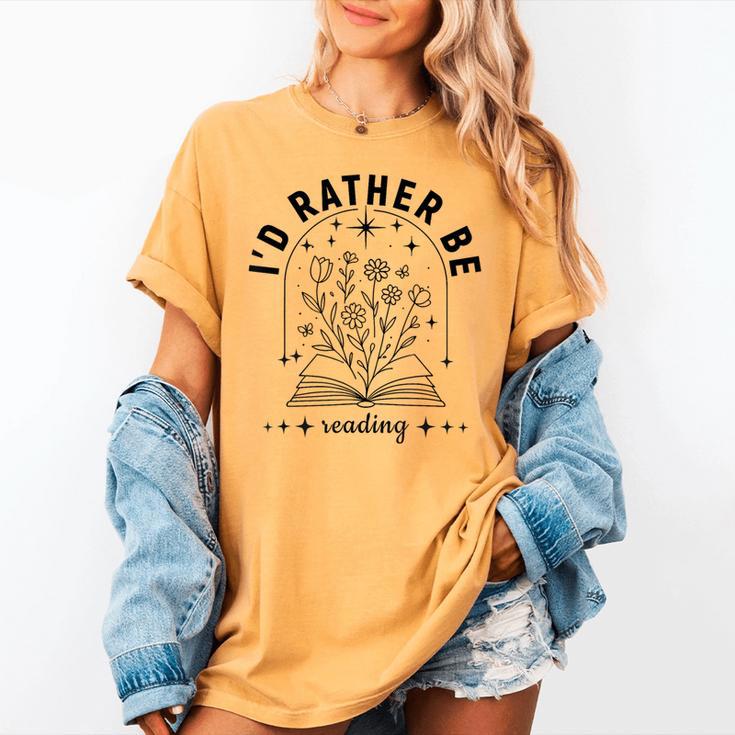 I’d Rather Be Reading Minimal Book Lover Arch Women's Comfort Colors T-Shirt